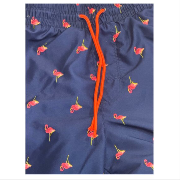 Old Navy Blue Flamingo Swim Trunks - Picture 3 of 4